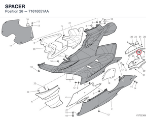 SPACER 71616051AA diagram position