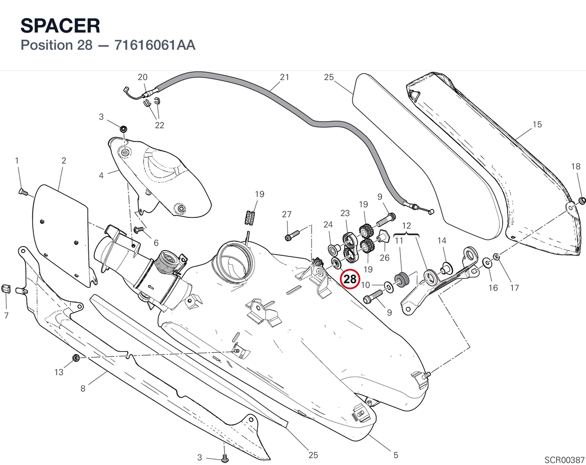 SPACER 71616061AA diagram position