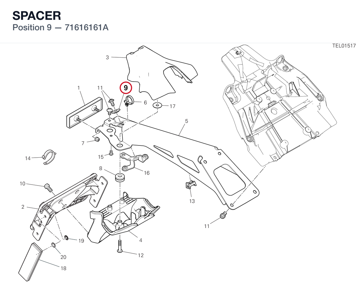 SPACER 71616161A diagram position
