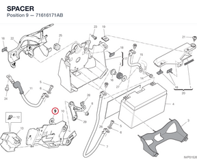 SPACER 71616171AB diagram position