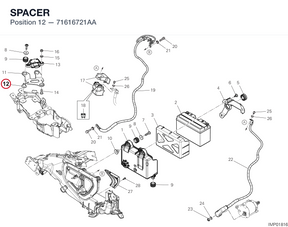 SPACER 71616721AA diagram position