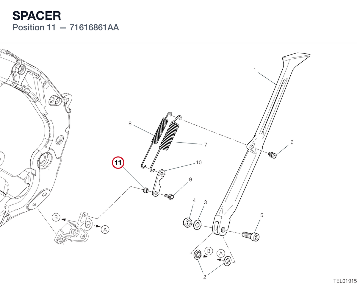 SPACER 71616861AA diagram position
