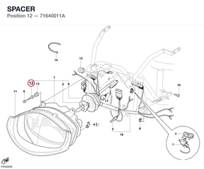 SPACER 71640011A diagram position