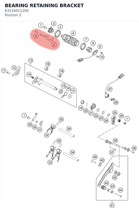 Diagram preview: BEARING RETAINING BRACKET (63534011200)