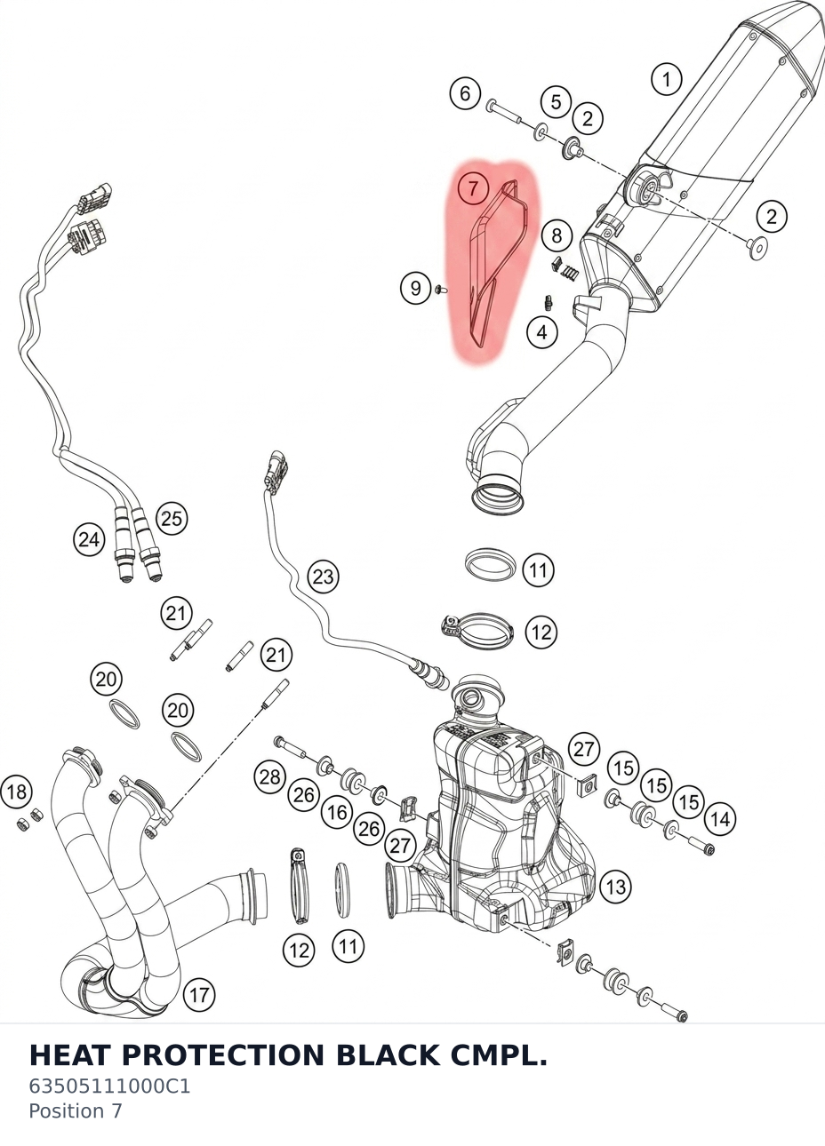 Diagram preview: HEAT PROTECTION BLACK CMPL. (63505111000C1)