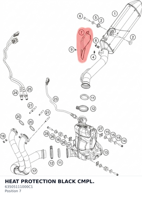 Diagram preview: HEAT PROTECTION BLACK CMPL. (63505111000C1)