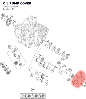 Diagram preview: OIL PUMP COVER (79438004100)