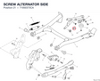 SCREW ALTERNATOR SIDE 71850373CA diagram position