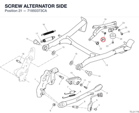SCREW ALTERNATOR SIDE 71850373CA diagram position