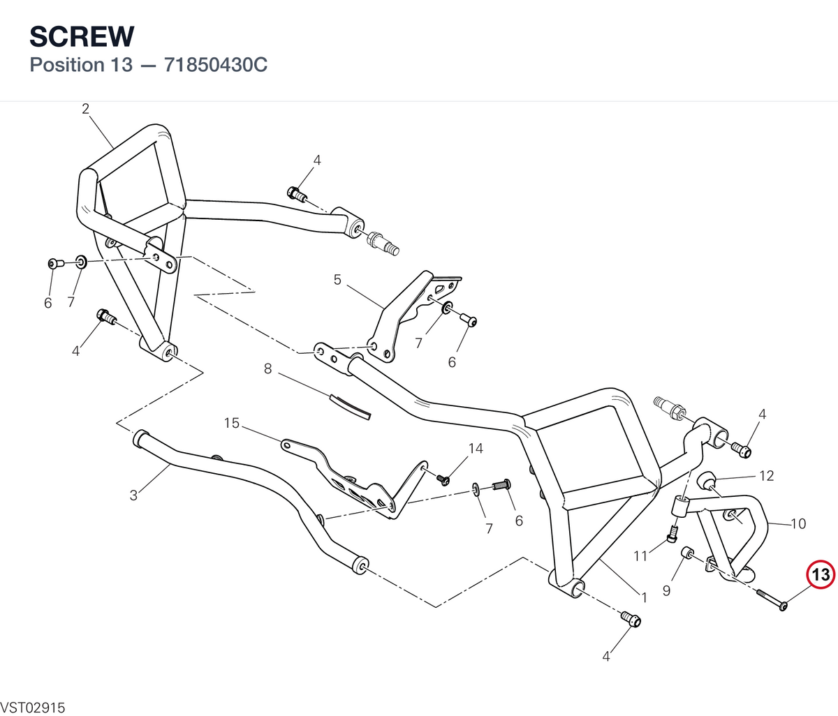 SCREW 71850430C diagram position