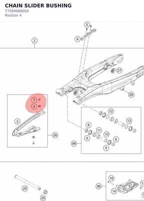 Diagram preview: CHAIN SLIDER BUSHING (77304066050)