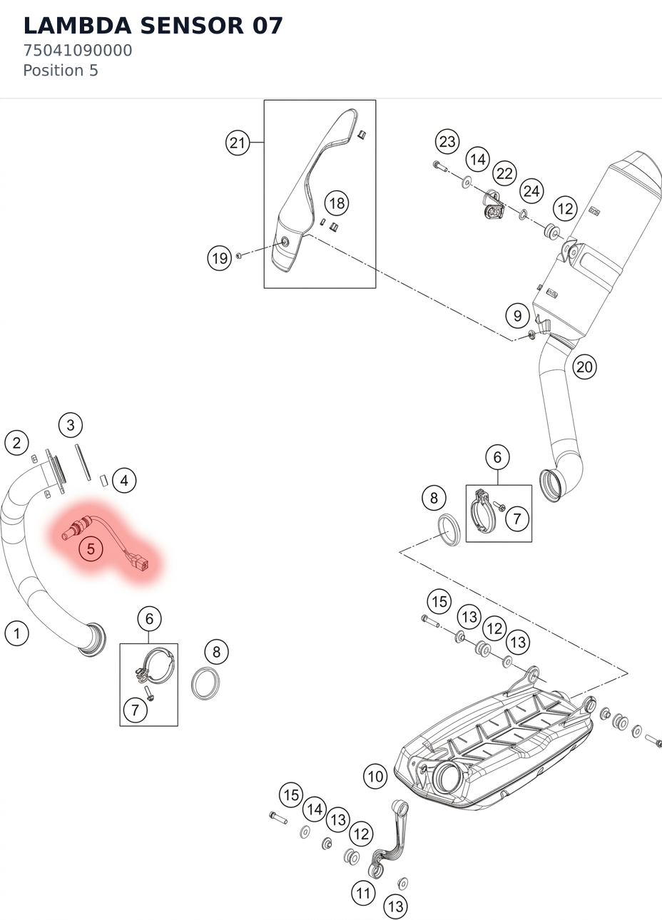 Diagram preview: LAMBDA SENSOR             07 (75041090000)
