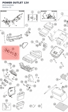 Diagram preview: POWER OUTLET 12V (60311042000)