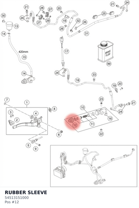 Diagram preview: RUBBER SLEEVE (54513151000)