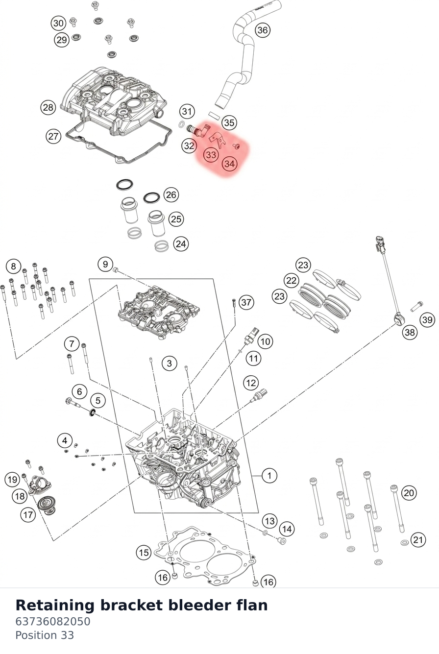 Diagram preview: Retaining bracket bleeder flan (63736082050)