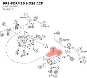 Diagram preview: PRE-FORMED HOSE ACF (C67615021000)
