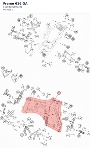 Diagram preview: Frame 616 QA (61603001100301)