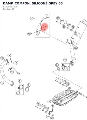 Diagram preview: DAMP. COMPON. SILICONE GREY 05 (61005091000)