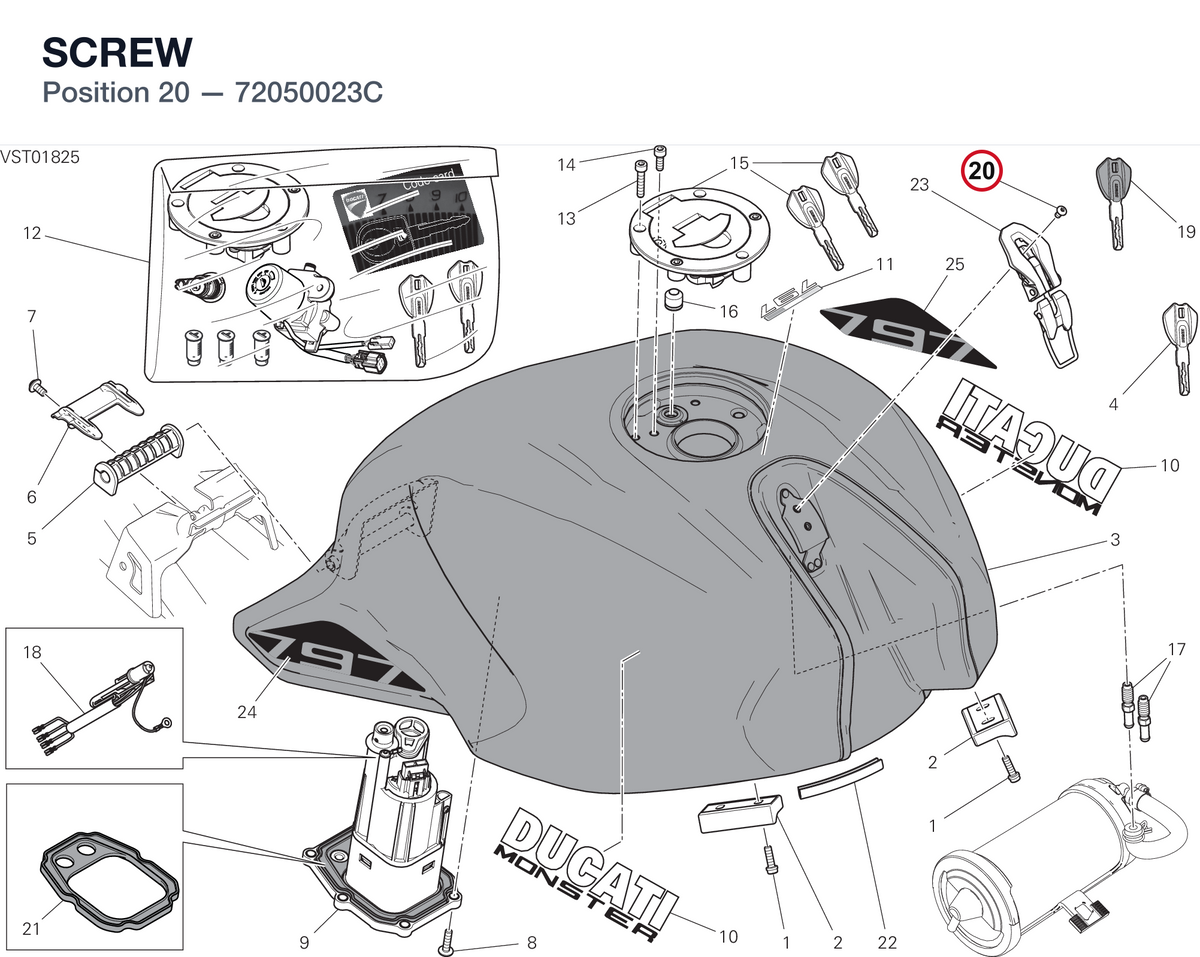 SCREW 72050023C diagram position
