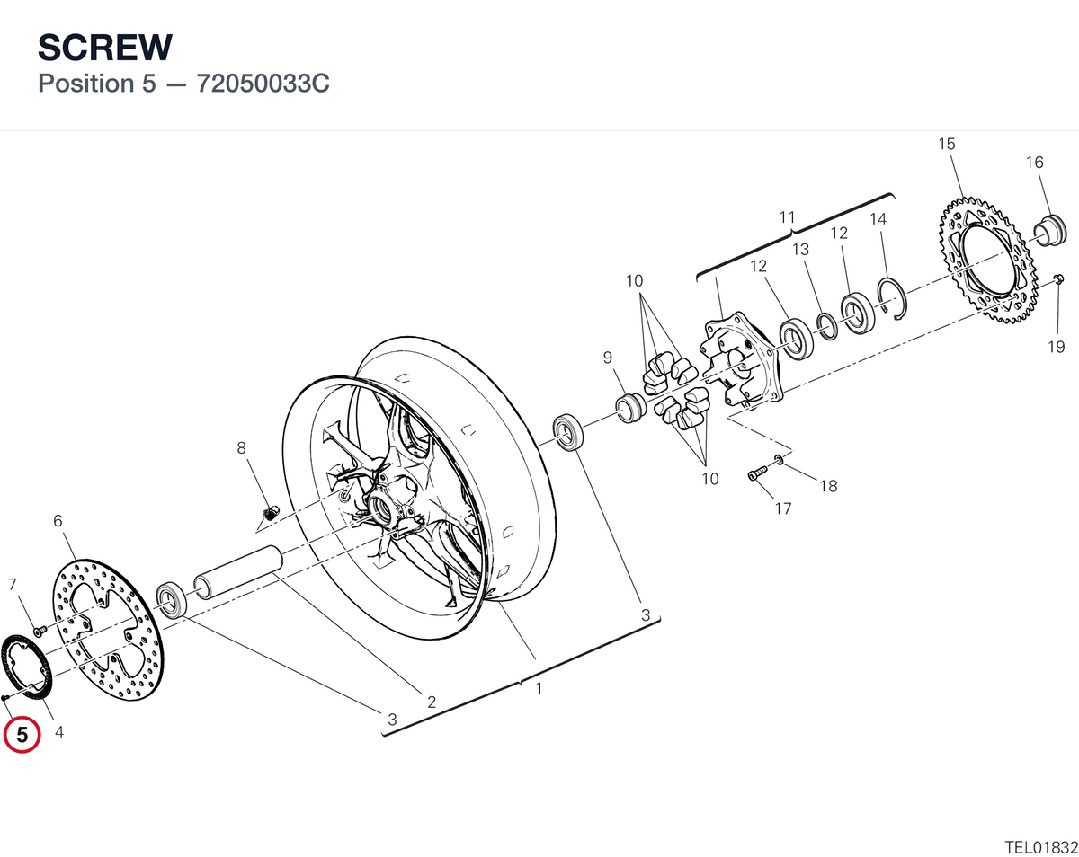 SCREW 72050033C diagram position