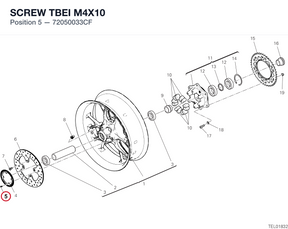 SCREW TBEI M4X10 72050033CF diagram position
