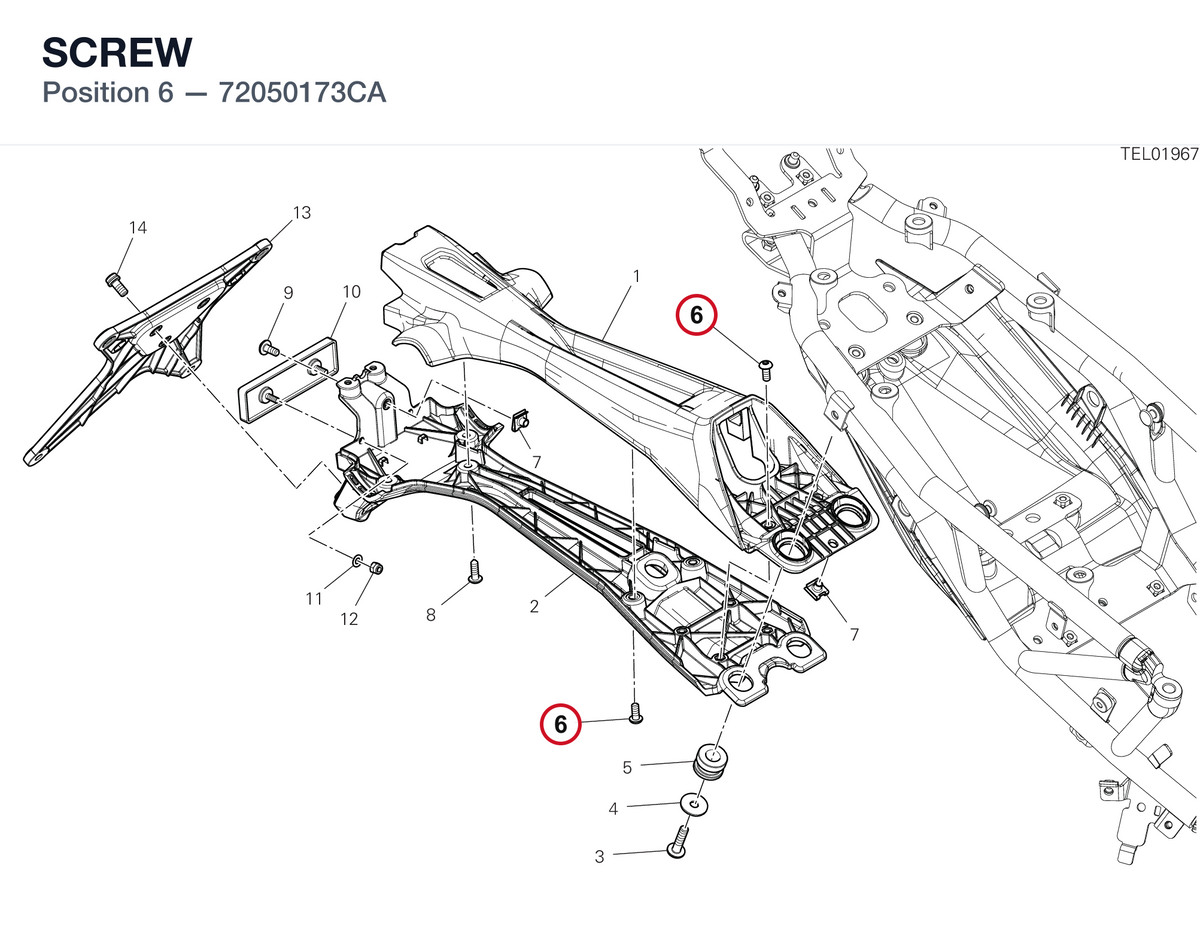 SCREW 72050173CA diagram position
