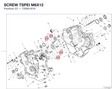 SCREW TSPEI M6X12 720941616 diagram position