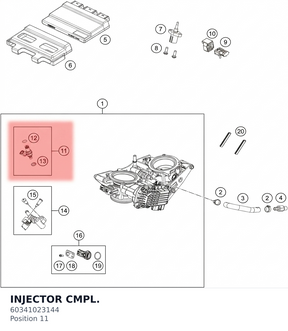 Diagram preview: INJECTOR CMPL. (60341023144)