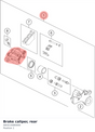 Diagram preview: Brake caliper, rear (A65413080000)