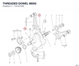 THREADED DOWEL M8X8 721212106 diagram position