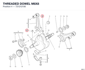 THREADED DOWEL M8X8 721212106 diagram position