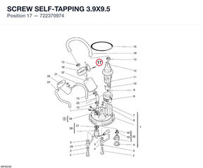 SCREW SELF-TAPPING 3.9X9.5 722370974 diagram position