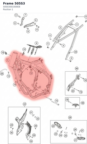 Diagram preview: Frame 505S3 (50503001000EB)