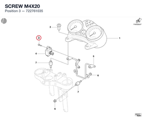 SCREW M4X20 722761035 diagram position