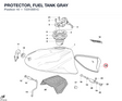 PROTECTOR, FUEL TANK GRAY 72310051C diagram position