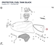 PROTECTOR, FUEL TANK BLACK 72310051CB diagram position