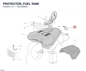 PROTECTOR, FUEL TANK 72310062A diagram position