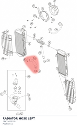 Diagram preview: RADIATOR HOSE LEFT (79435025100)
