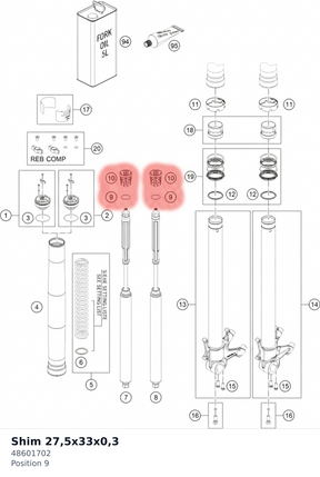 Diagram preview: Shim 27,5x33x0,3 (48601702)