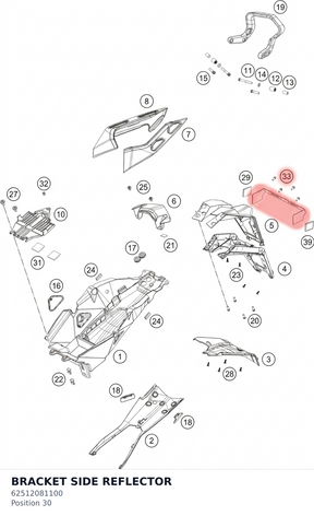 Diagram preview: BRACKET SIDE REFLECTOR (62512081100)