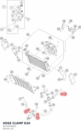 Diagram preview: HOSE CLAMP D26 (90135020001)