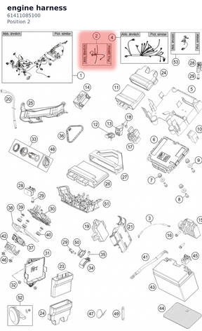 Diagram preview: engine harness (61411085100)