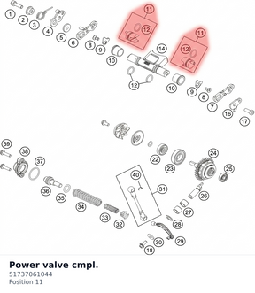 Diagram preview: Power valve cmpl. (51737061044)