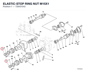 ELASTIC-STOP RING NUT M15X1 729431542 diagram position