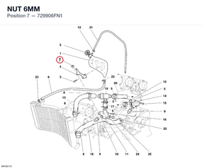 NUT 6MM 729906FN1 diagram position