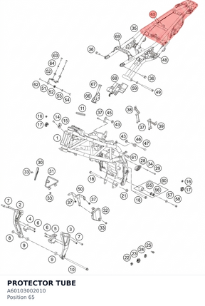 Diagram preview: PROTECTOR TUBE (A60103002010)