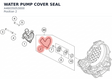 Diagram preview: WATER PUMP COVER SEAL (A46035053000)