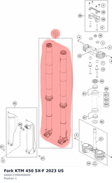 Diagram preview: Fork KTM 450 SX-F 2023 US (A460C159W406000)
