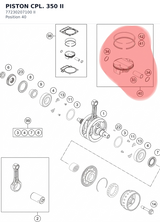 Diagram preview: PISTON  CPL. 350 II (77230207100 II)