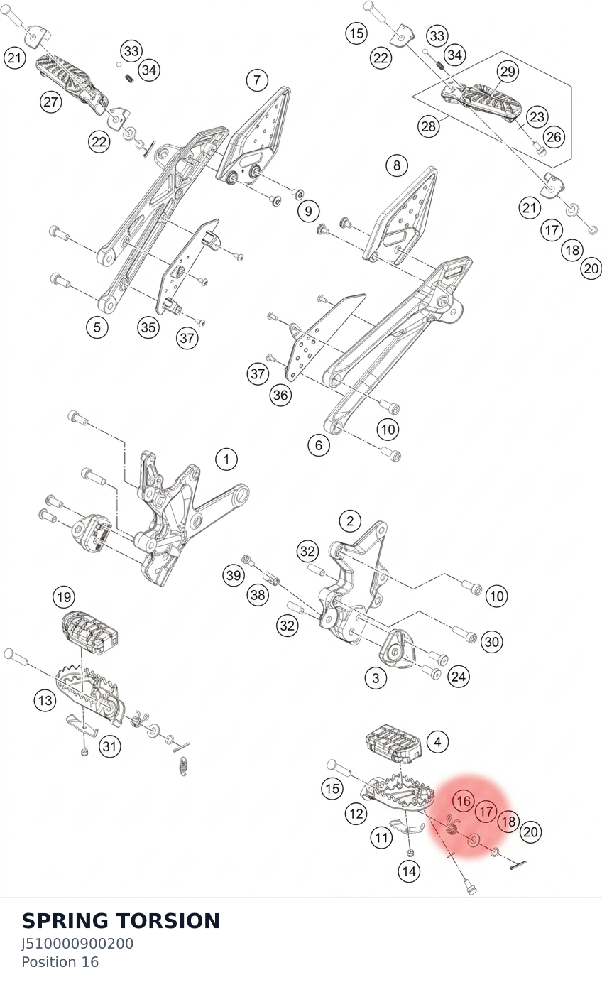 Diagram preview: SPRING TORSION (J510000900200)